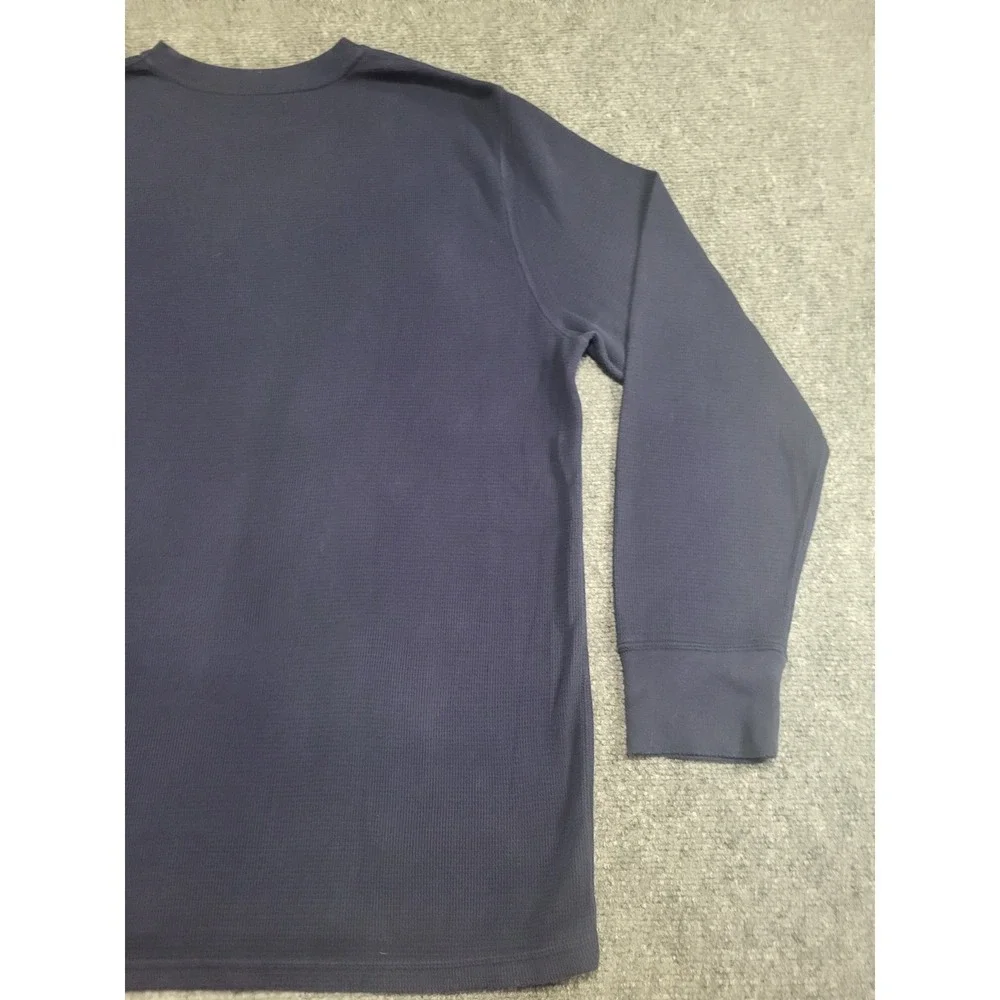 Polo Ralph Lauren Shirt Men's X-Large Blue Waffle Knit Thermal Cotton Blend